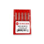 AGULHA PARA MAQUINA DE COSTURA SINGER GALONEIRA 3651 80/12 10 UNIDADES
