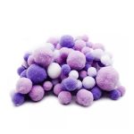 POMPOM SORTIDO 130 UNIDADES ROMA AVIAMENTOS TONS DE LILAS
