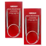 AGULHA CIRCULAR DE AÇO 80CM TAMANHOS 9MM E 10MM CIRCULO 