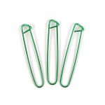 KIT COM 3 ALFINETES PARA TRICO 12CM VERDE BANDEIRA EUROROMA