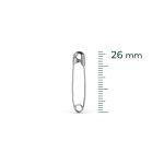 ALFINETE DE SEGURANCA PRATEADO N.0 26MM 100 UNIDADES EUROROMA