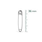 ALFINETE DE SEGURANCA PRATEADO N.2 36MM 100 UNIDADES EUROROMA