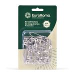 ALFINETE DE SEGURANCA PRATEADO N.4 55MM 50 UNIDADES EUROROMA