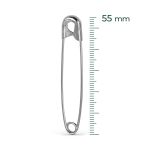ALFINETE DE SEGURANCA PRATEADO N.4 55MM 50 UNIDADES EUROROMA