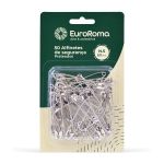 ALFINETE DE SEGURANCA PRATEADO N.5 60MM 50 UNIDADES EUROROMA
