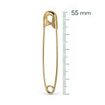 ALFINETE DE SEGURANCA DOURADO N.4 55MM 50 UNIDADES EUROROMA