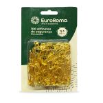ALFINETE DE SEGURANCA DOURADO N.3 45MM 100 UNIDADES EUROROMA