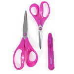 KIT TESOURA GLITER 3 PECAS COR 10 ROSA CIRCULO