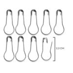 ALFINETE DE SEGURANCA BULBO 2.2*1CM COM 100 UNIDADES PRATA ROMA AVIAMENTOS 