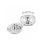 REGULADOR CORDAO 2 UNIDADES 18MMX15MM RO.153629 TRANSPARENTE  ROMA AVIAMENTOS