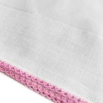 FRALDINHA DE BOCA COM PICUETA 35X50CM COR 9890 BRANCO/ROSA VALLETEX