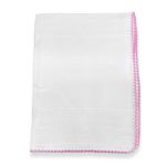 FRALDINHA DE BOCA COM PICUETA 35X50CM COR 9890 BRANCO/ROSA VALLETEX