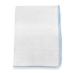 FRALDINHA DE BOCA COM PICUETA 35X50CM COR 9891 BRANCO/AZUL VALLETEX