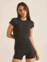 Top Short Sleeve  Light Preto