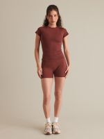 Top Short Sleeve Light Cranberry