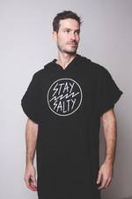 Poncho Stay Salty Adulto - Preto