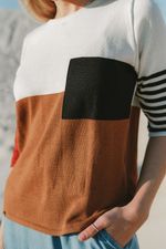 Blusa Tricot Color Block