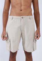 Walkshorts Linho - Café com Leite