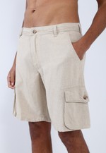 Walkshorts Linho - Café com Leite