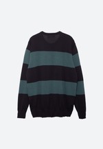 Blusa Tricot Listrado - Preto e Verde