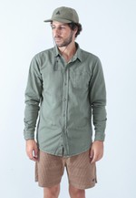 Camisa de Sarja Estonada - Oliva