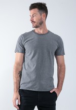 Camiseta Basic Slim - Cinza Mescla