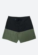 BOARDSHORT ULTRA LIGHT MARÉ - PRETO E VERDE MUSGO