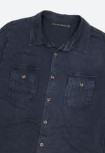 CAMISA COTTON MAR - AZUL MARINHO ESTONADO