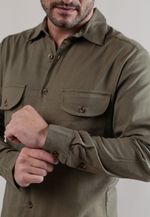CAMISA LINHO LITORAL - MANGA LONGA VERDE