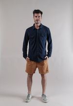CAMISA COTTON MAR - AZUL MARINHO ESTONADO