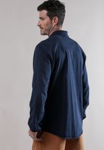 CAMISA COTTON MAR - AZUL MARINHO ESTONADO