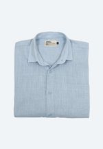 CAMISA MANGA CURTA COTTON - AZUL