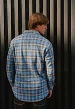 CAMISA FLEECE CHESS - AZUL PEDRA