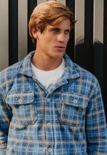 CAMISA FLEECE CHESS - AZUL PEDRA