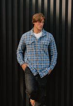 CAMISA FLEECE CHESS - AZUL PEDRA