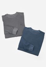 MOLETOM TEXTURE STONED  - CINZA