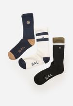 MEIA S.A.L BLUE STRIPE - OFF-WHITE