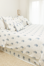 Saia de Cama Paisley Azul