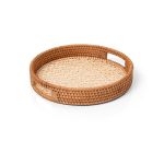 Bandeja Rattan Natural Circular - 30 cm