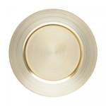 Sousplat em Plástico Escovado Dourado - 33 cm