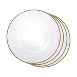 Sousplat em Cristal Thin Edge Dourado com 4 peças - 33 cm