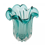 Vaso de Vidro Italy Azul Tiffany - 18x21 cm