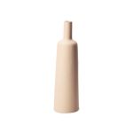 Vaso Garrafa em Cerâmica Bege - 40x11 cm