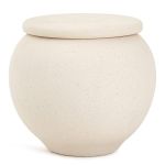 Pote Decorativo em Cerâmica Cru - 19,5x22 cm