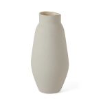 Vaso Irregular em Cerâmica Areia - 27,5x13 cm