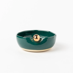 Bowl Nina em Cerâmica e Ouro - 14x6 cm