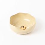 Bowl Nina em Cerâmica e Ouro - 14x6 cm