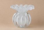 Vaso Battlo em Cristal Murano Quartzo Pérola