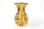 Vaso Sicilia em Cristal Murano  Ambar - 20x20x28 cm