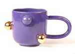 Caneca Bruxelas em Cerâmica e Ouro - 9x8,5 cm